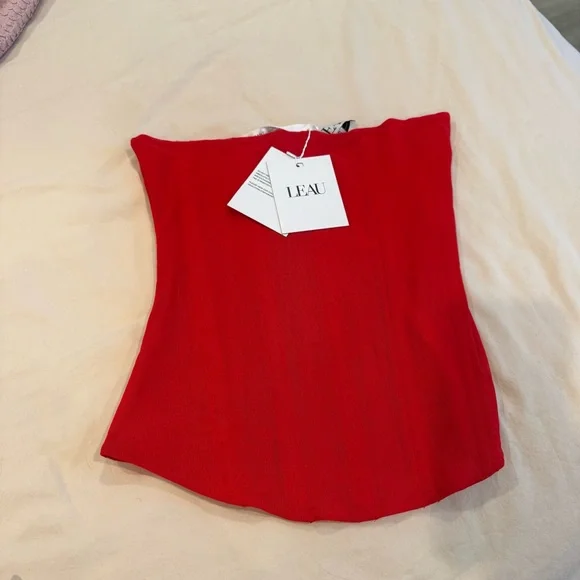 NWT LEAU Muse mesh corset top - Picture 5 of 7